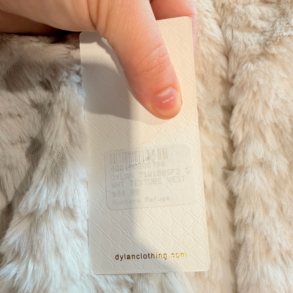 Dylan white texture vest. Originally 85